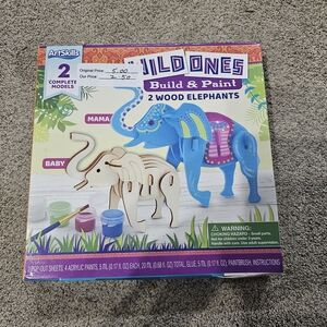 Wild Ones Elephant Building Set - Blue and Pink